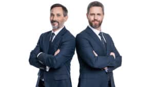 Two Business men as a manager and a leader