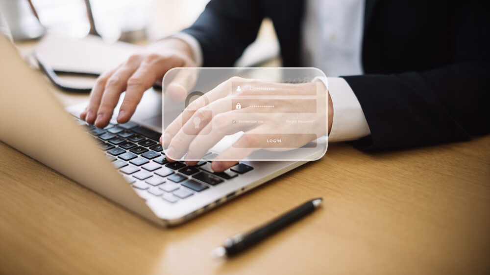 Laptop device protected by cyber security